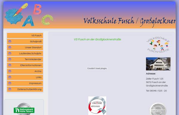 Vorschau von www.vs-fusch.salzburg.at, Volksschule Fusch
