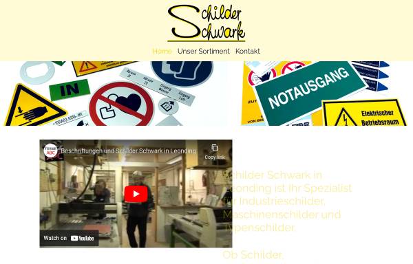 Vorschau von www.schwark.at, Schwark, Dieter - Schilder und Gravuren
