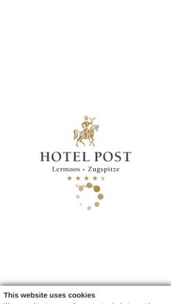 Vorschau der mobilen Webseite www.post-lermoos.at, Hotel Post