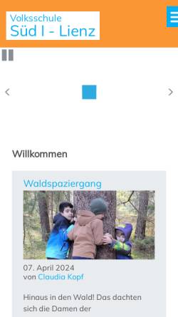Vorschau der mobilen Webseite www.vs-lienzsued1.tsn.at, Volksschule Lienz Süd 1