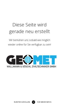 Vorschau der mobilen Webseite www.geomet.at, Geomet - Wallmann & Göschl Ziviltechniker GmbH