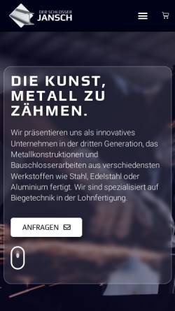 Vorschau der mobilen Webseite www.jansch.at, Metallbau Jansch
