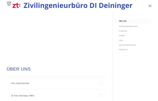 Vorschau von www.deininger.at, Ziviltechnikbüro Deininger
