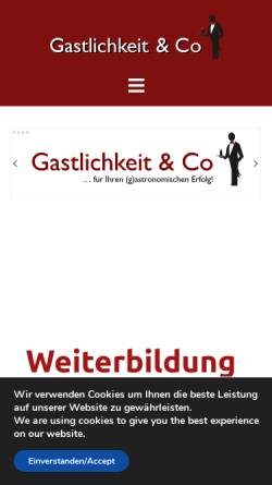 Vorschau der mobilen Webseite gastlichkeit.at, Gastlichkeit & Co.