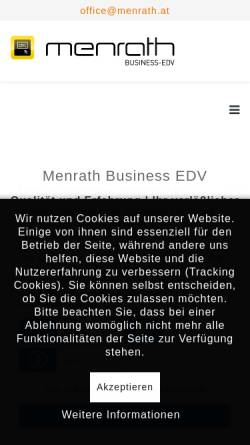Vorschau der mobilen Webseite www.menrath.at, Menrath Business EDV