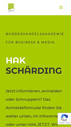 Vorschau der mobilen Webseite www.hak-schaerding.at, Handelsakademie und Handelsschule Schärding