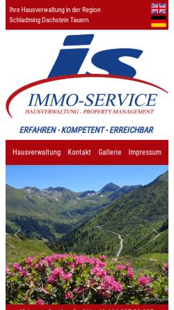 Vorschau der mobilen Webseite www.immo-service.at, ImmoService