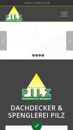 Vorschau der mobilen Webseite pilz-dach.at, Pilz Dachdeckerei & Spenglerei