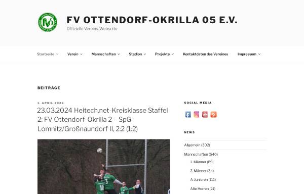 Vorschau von www.fv-o.de, FV Ottendorf-Okrilla 05