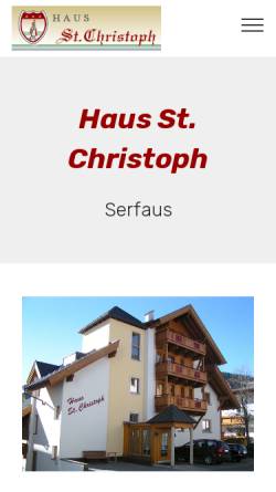 Vorschau der mobilen Webseite www.st-christoph.com, Haus St. Christoph