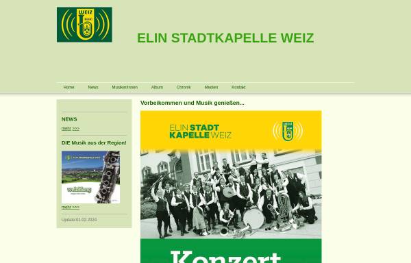 Vorschau von www.stadtkapelle-weiz.com, Elin Stadtkapelle Weiz