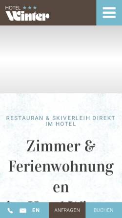 Vorschau der mobilen Webseite www.obertauern.co.at, Hotel Winter - Obertauern