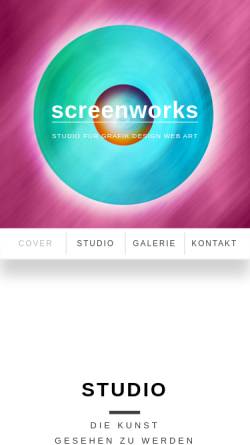 Vorschau der mobilen Webseite www.screenworks.at, Werbeagentur Screenworks