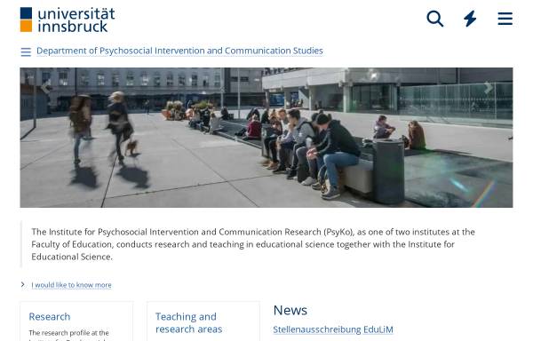 Innsbruck: Universitätslehrgang für das Psychotherapeutische Propädeutikum