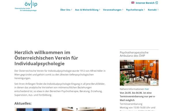 Vorschau von www.oevip.at, Individualpsychologie (IP) : ÖVIP