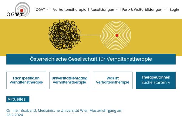 Vorschau von www.oegvt.at, Österreichische Gesellschaft für Verhaltenstherapie