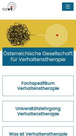 Vorschau der mobilen Webseite www.oegvt.at, Österreichische Gesellschaft für Verhaltenstherapie