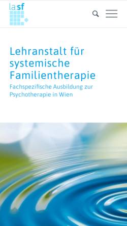 Vorschau der mobilen Webseite www.la-sf.at, Systemische Familientherapie (SF) : Lehranstalt für systemische Familientherapie
