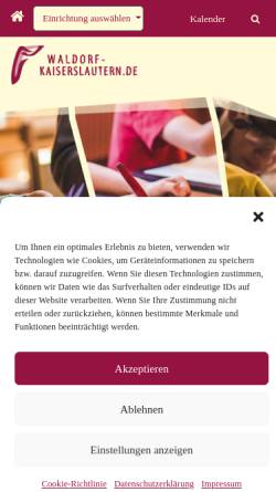 Vorschau der mobilen Webseite www.fws-otterberg.de, Freie Waldorfschule Otterberg