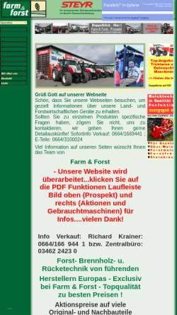 Vorschau der mobilen Webseite www.farmundforst.at, Farm & Forst Maschinenhandel. A-8530 Deutschlandsberg
