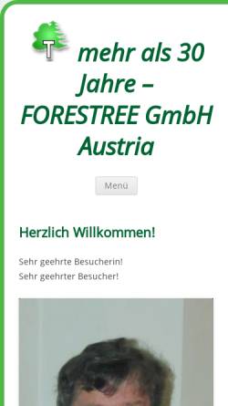 Vorschau der mobilen Webseite www.forestree.at, ForesTree Austria. A-1200 Wien