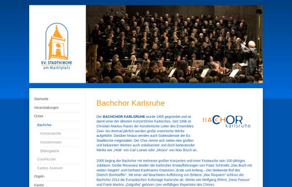 Vorschau von www.bachchorkarlsruhe.de, Bachchor mit CoroPiccolo
