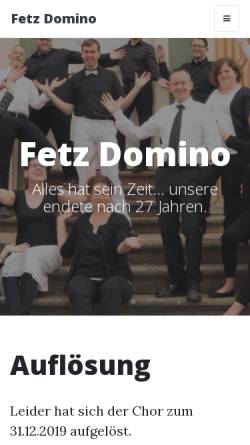 Vorschau der mobilen Webseite www.fetz-domino.de, Fetz Domino