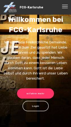 Vorschau der mobilen Webseite fcg-karlsruhe.de, FCG - Freie Christengemeinde