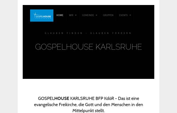 Vorschau von www.gospelhouse-karlsruhe.de, Gospelhouse Karlsruhe