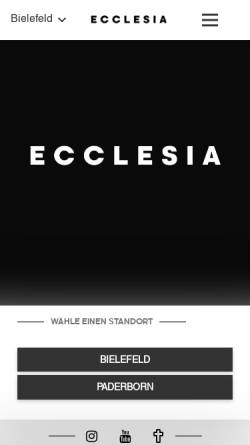 Vorschau der mobilen Webseite www.ecclesia-bielefeld.org, Evangelische Freikirche Ecclesia