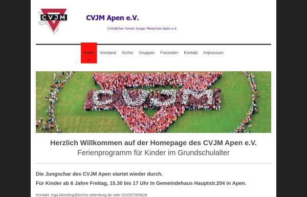 Vorschau von www.cvjmapen.de, CVJM Apen e.V.