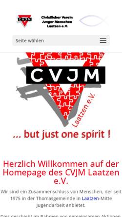 Vorschau der mobilen Webseite www.cvjm-laatzen.de, CVJM Laatzen e.V.