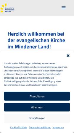Vorschau der mobilen Webseite www.kirchenkreis-minden.de, Kirchenkreis Minden