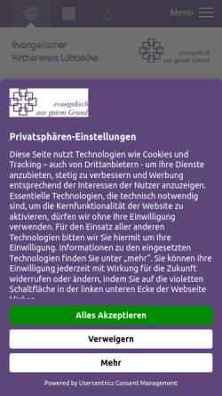 Vorschau der mobilen Webseite www.kirchenkreis-luebbecke.de, Evangelischer Kirchenkreis Lübbecke