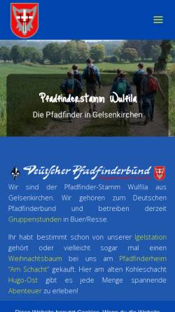 Vorschau der mobilen Webseite pfadfinder.michaelkwiatek.de, Bund der Pfadfinderinnen und Pfadfinder (BDP) - Jungenschaft Wulfila