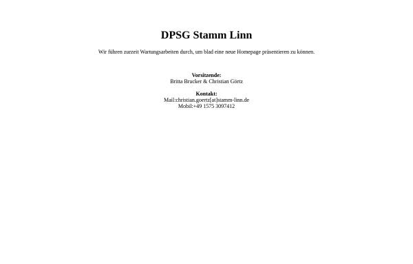 Vorschau von www.stamm-linn.de, Deutsche Pfadfinderschaft Sankt Georg (DPSG) - Stamm Linn