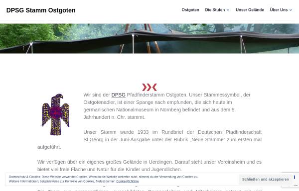 Vorschau von www.ostgoten.de, Deutsche Pfadfinderschaft Sankt Georg (DPSG) - Stamm Ostgoten