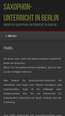 Vorschau der mobilen Webseite www.saxophon-unterricht-berlin.de, Schlönvogt, Rolf