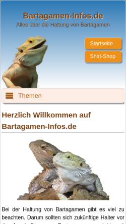 Vorschau der mobilen Webseite www.bartagamen-infos.de, Bartagamen-Infos