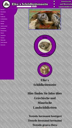 Vorschau der mobilen Webseite www.fam-rentschler.de, Elkes Schildkrötenseite