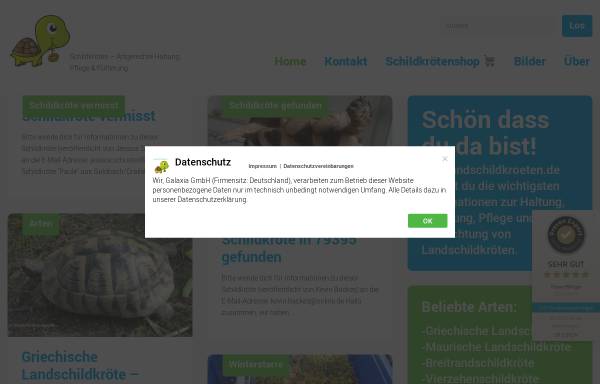 Vorschau von www.landschildkroeten.de, Landschildkröten