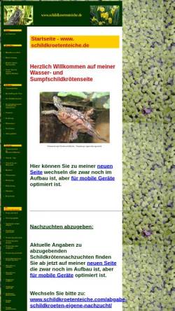 Vorschau der mobilen Webseite www.schildkroetenteiche.de, Schildkrötenteiche