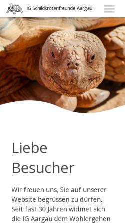Vorschau der mobilen Webseite www.igsf-ag.ch, IG Schildkrötenfreunde Aargau - Sektion der SIGS