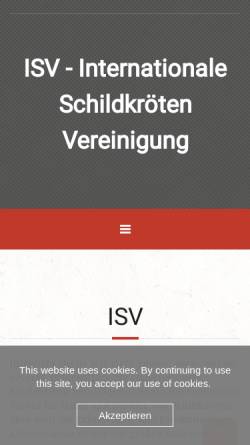 Vorschau der mobilen Webseite www.isv.cc, Internationale Schildkröten Vereinigung