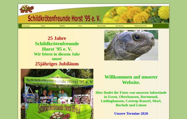 Vorschau von www.schildkroeten.de, Schildkrötenfreunde Horst 95 e.V.