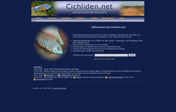 Vorschau von www.cichliden.net, Cichliden.net