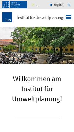 Vorschau der mobilen Webseite www.umwelt.uni-hannover.de, Abteilung Landesplanung und Raumforschung