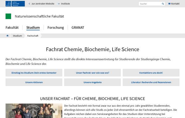 Vorschau von tnt.nawi.uni-hannover.de, Fachrat Chemie/Biochemie/Life Science