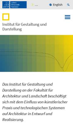 Vorschau der mobilen Webseite www.igd.uni-hannover.de, Institut für Gestaltung und Darstellung