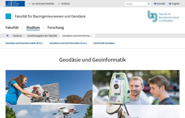 Vorschau von www.vermessung.uni-hannover.de, Studiengang Geodäsie und Geoinformatik